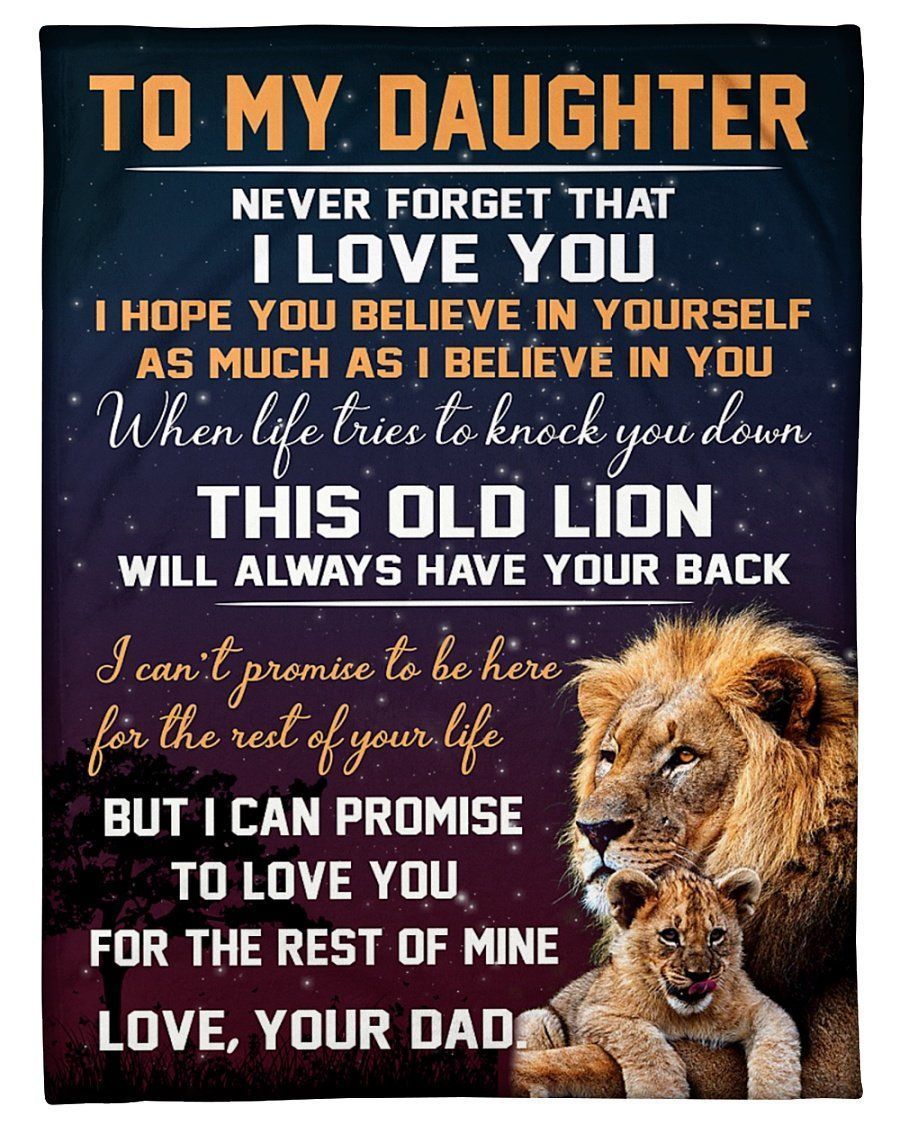 Lion King To My Daughter Love From Dad Fleece Blanket