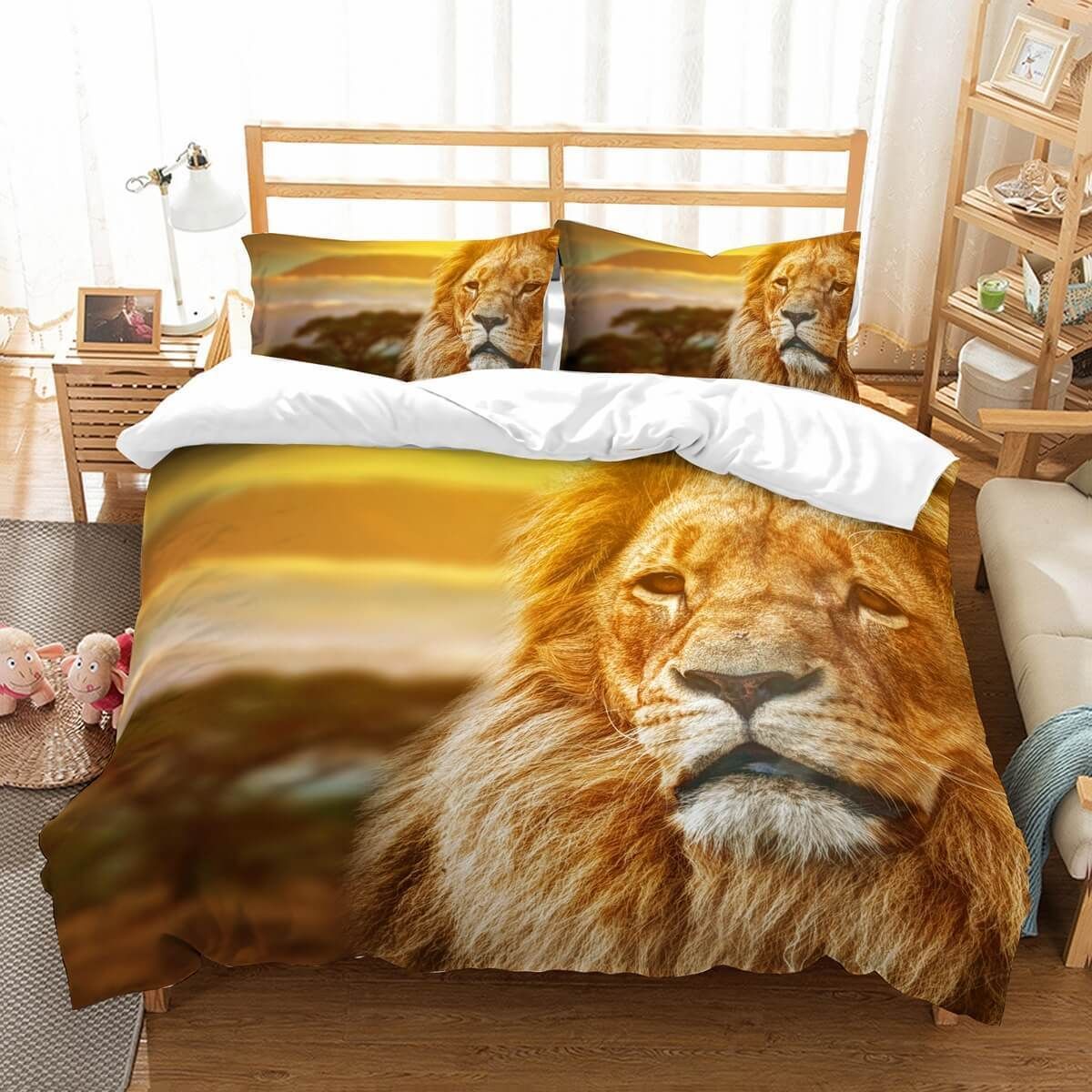 Lion Look Sunset Bedding Set