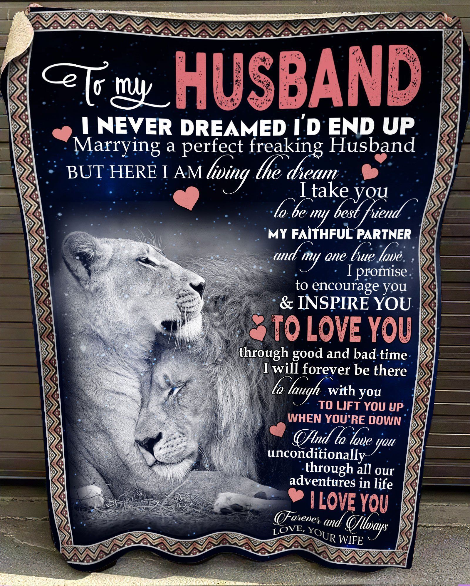 Lion Marrying A Perfect Freaking Husband Fleece Blanket