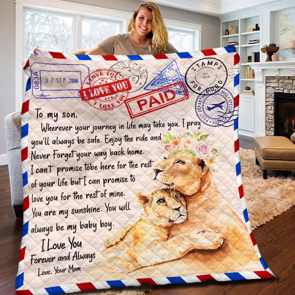 Lion Mom And Son Quilt Blanket BBB210707NB
