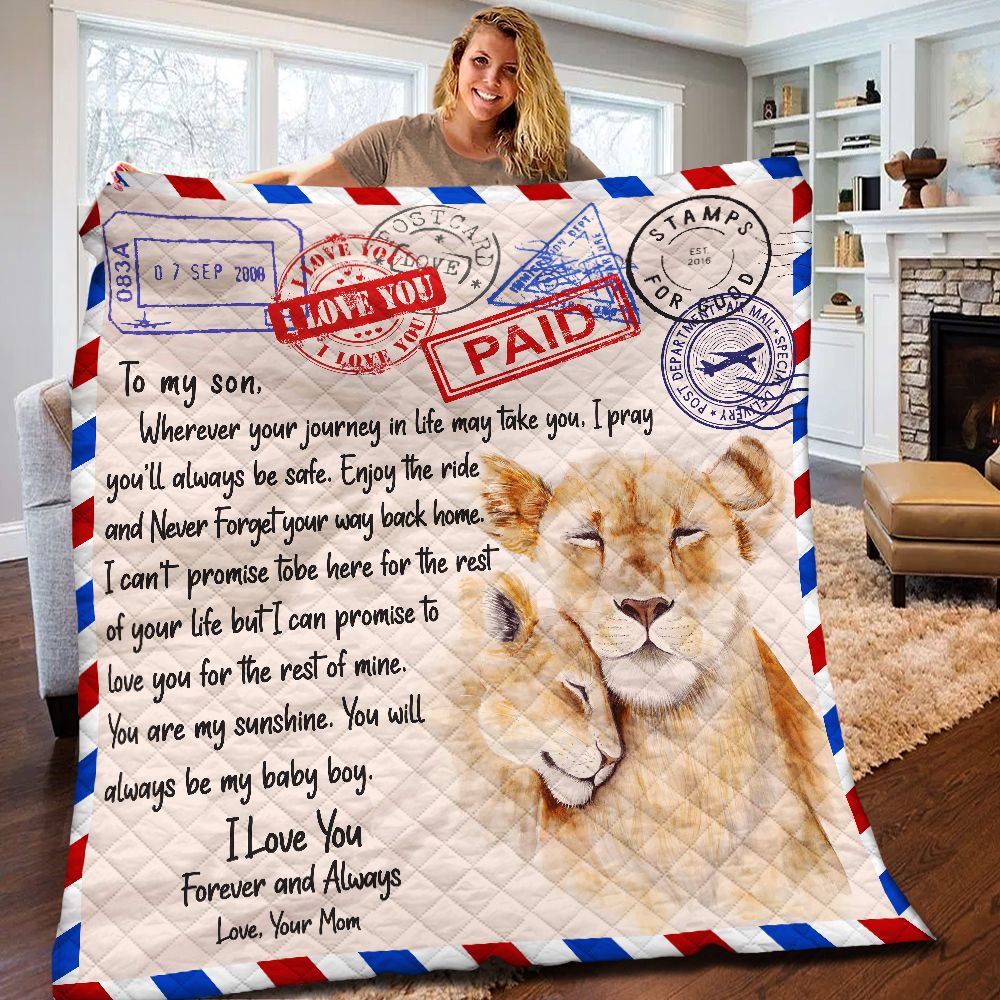 Lion Mom And Son Quilt Blanket BBB210709NB