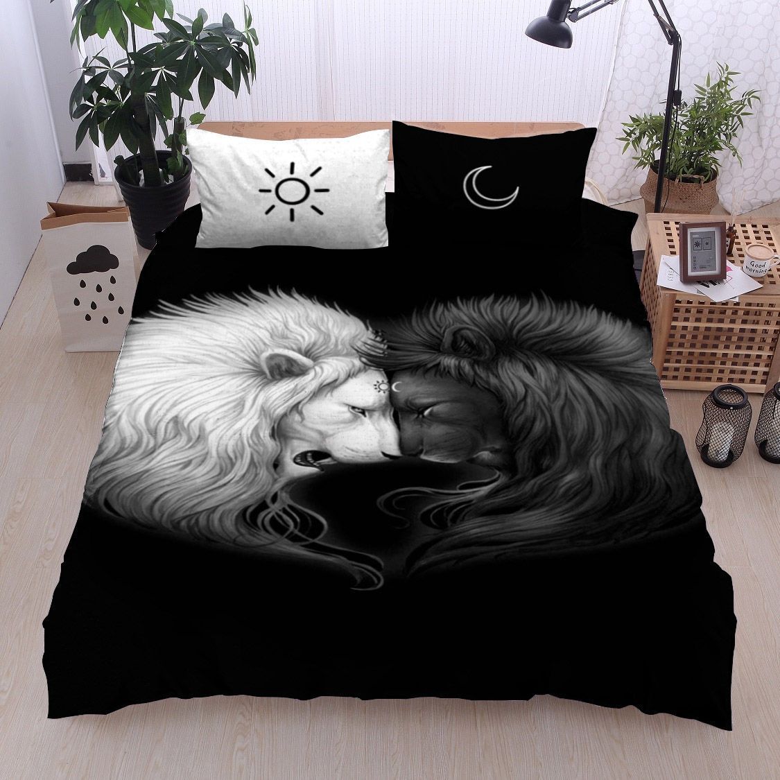 Lion Moon Sun Bedding Set