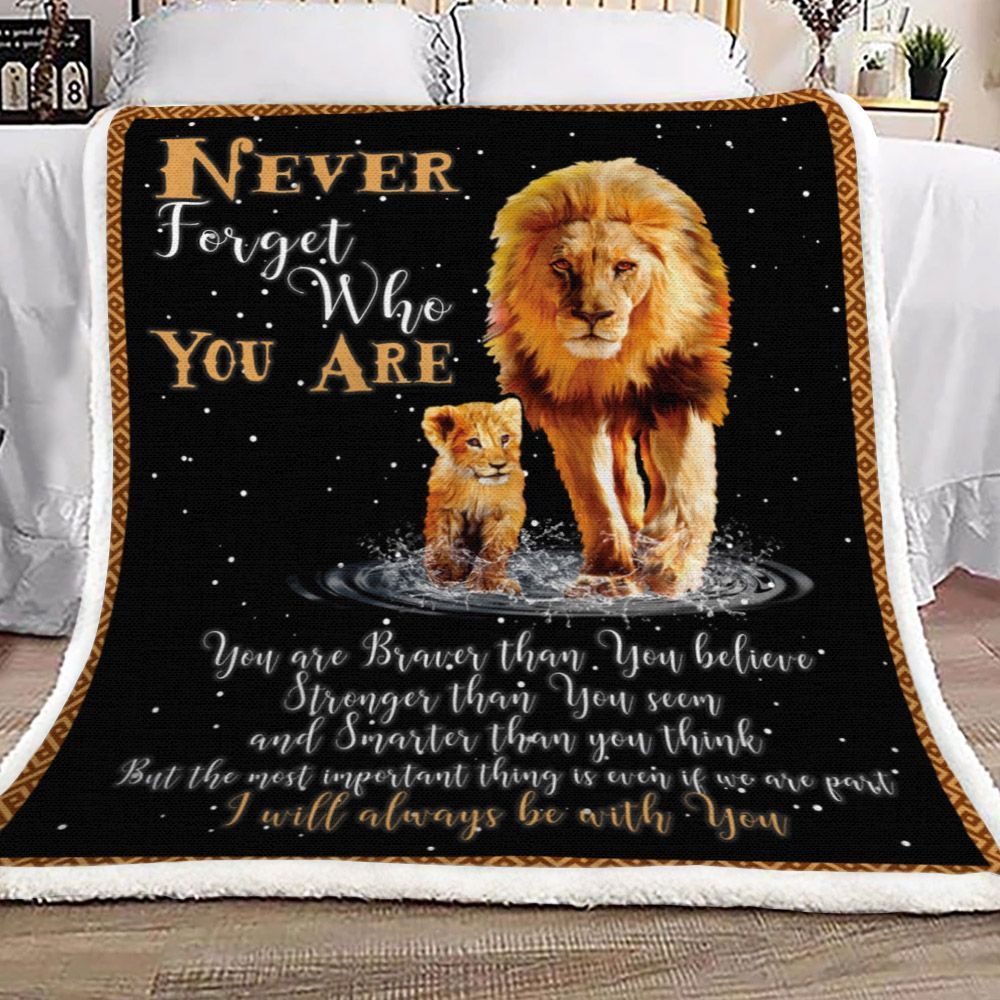 Lion Never Forget Sherpa Fleece Blanket