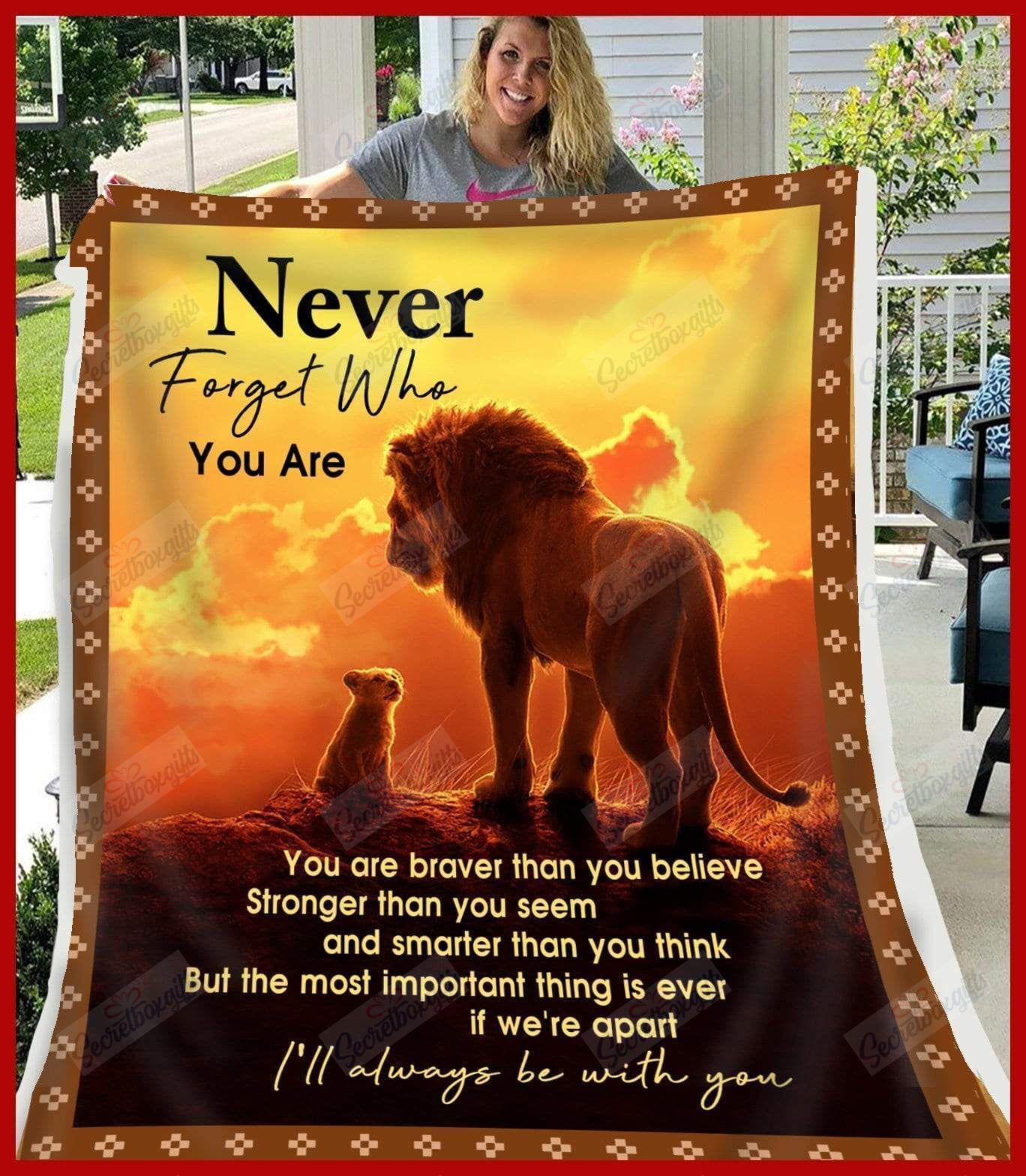 Lion Never Forget Who You Are Fleece Blanket