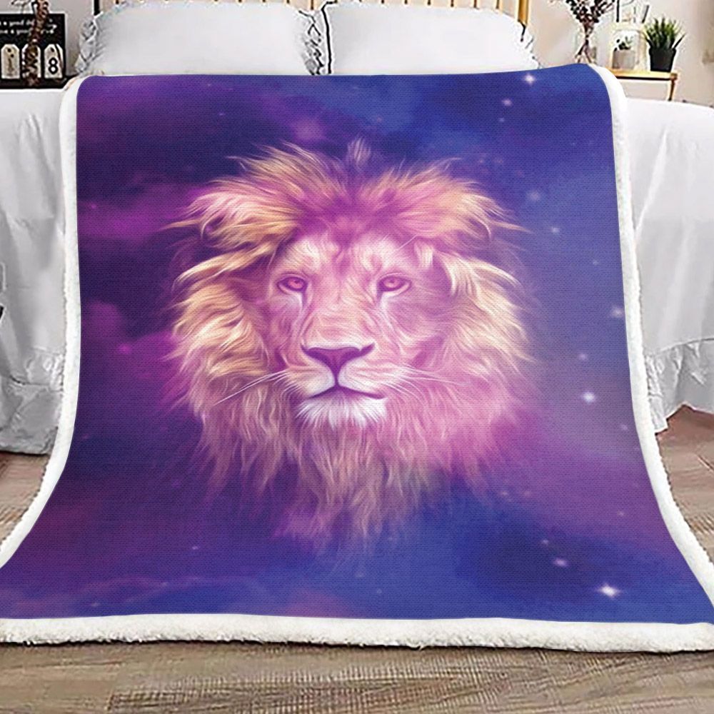 Lion Sherpa Fleece Blanket