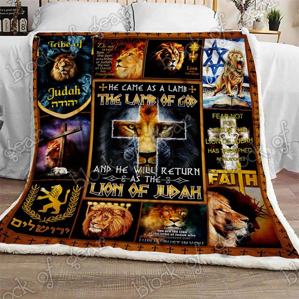 Lion Of Judah Sherpa Fleece Blanket