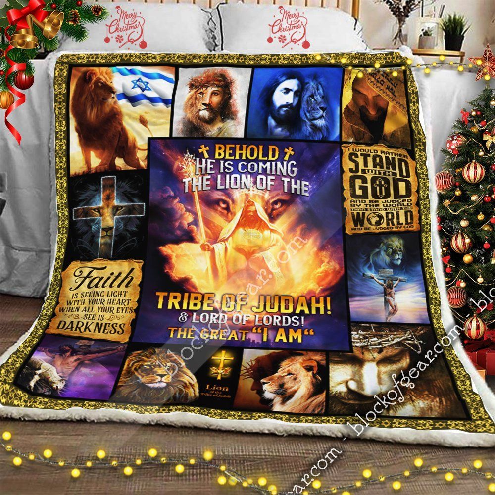 Lion Of The Tribe Of Judah Sherpa Fleece Blanket