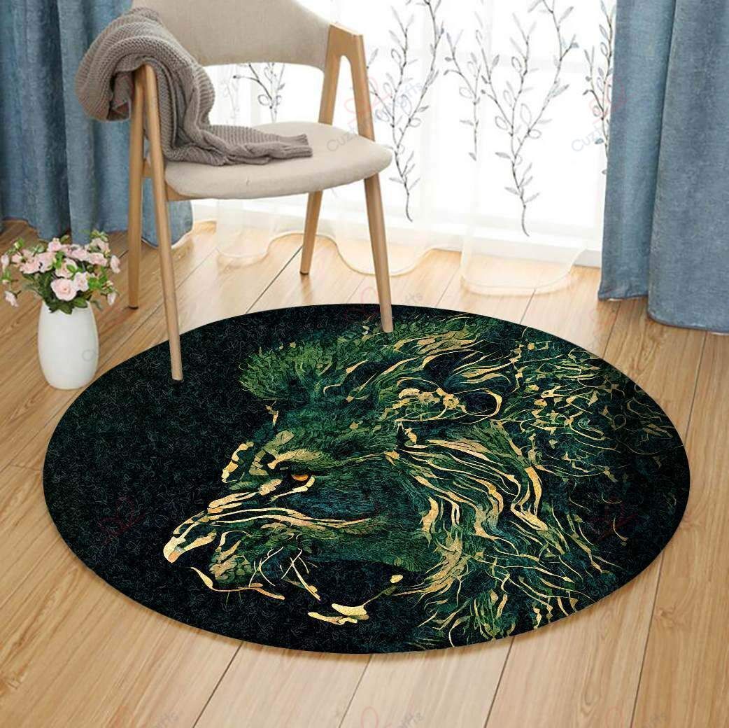 Lion Painting Round Carpet