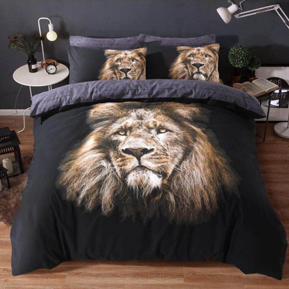 Lion Panel Bedding Set