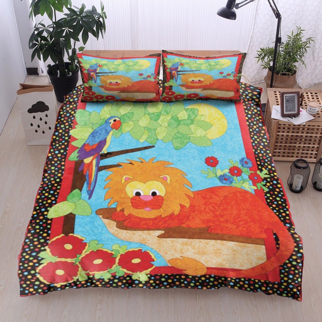 Lion Parrot Bedding Set