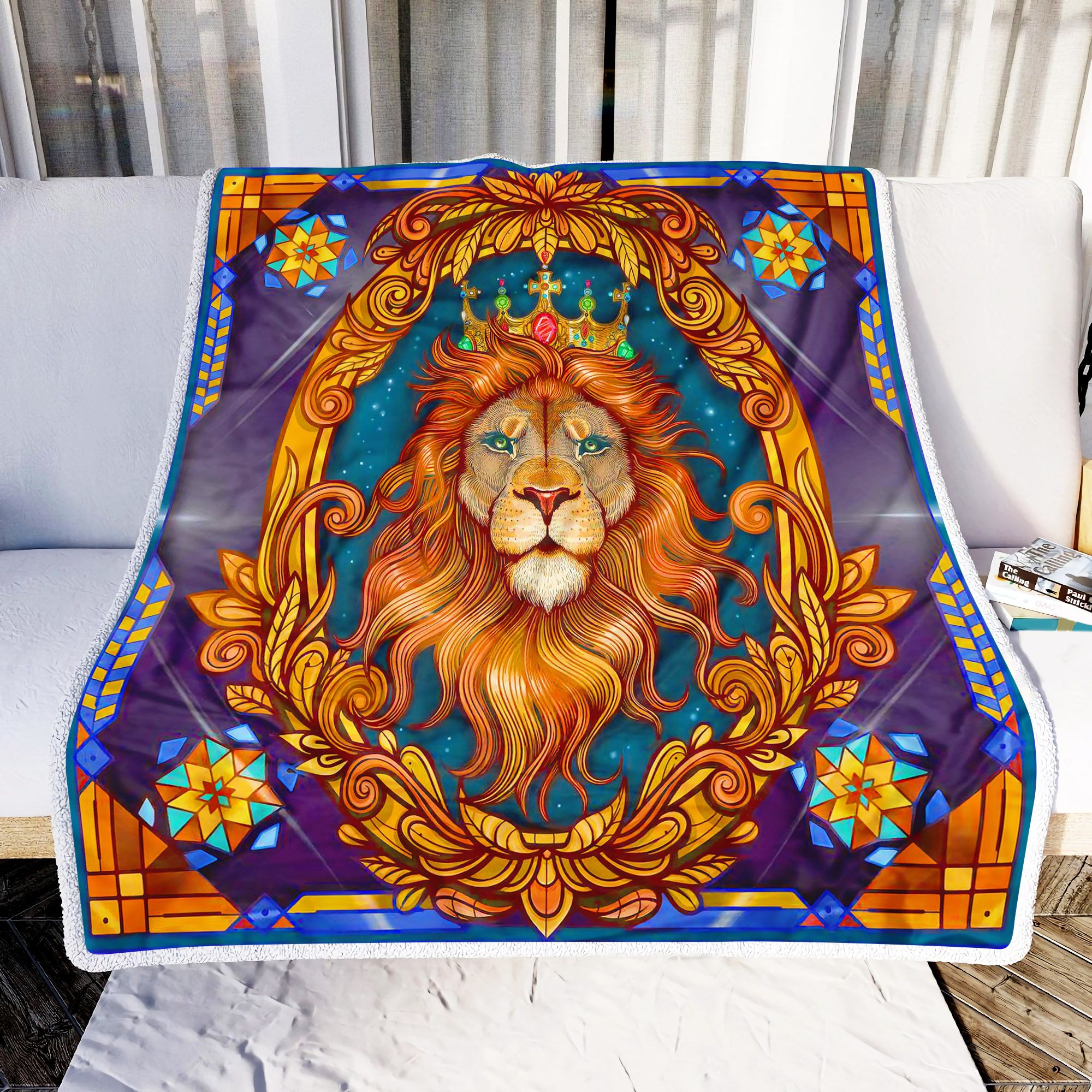 Lion Pattern Fleece Blanket