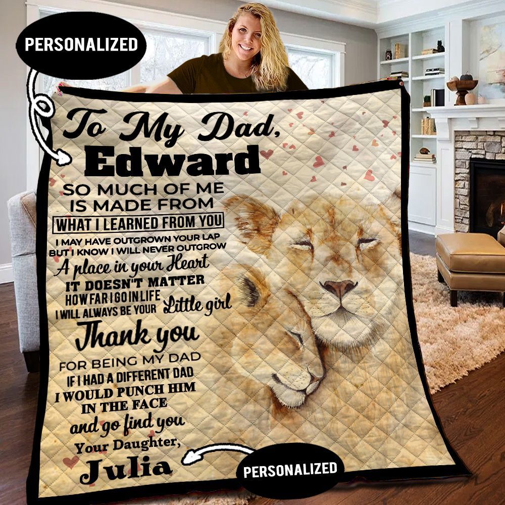 Lion Personalized Quilt Blanket BBB060501NB