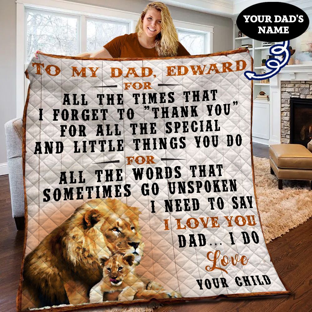 Lion Personalized Quilt Blanket BBB110534NB