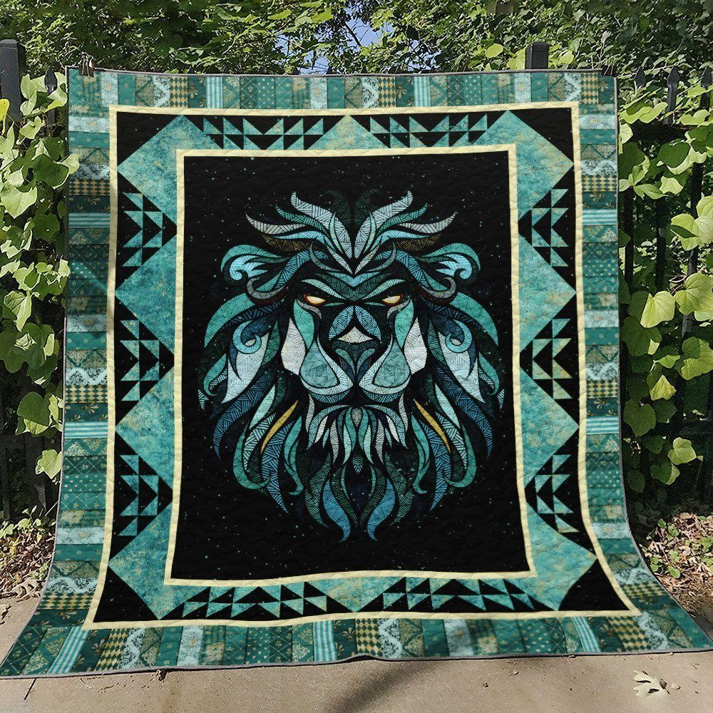 Lion QN230719B Quilt Blanket