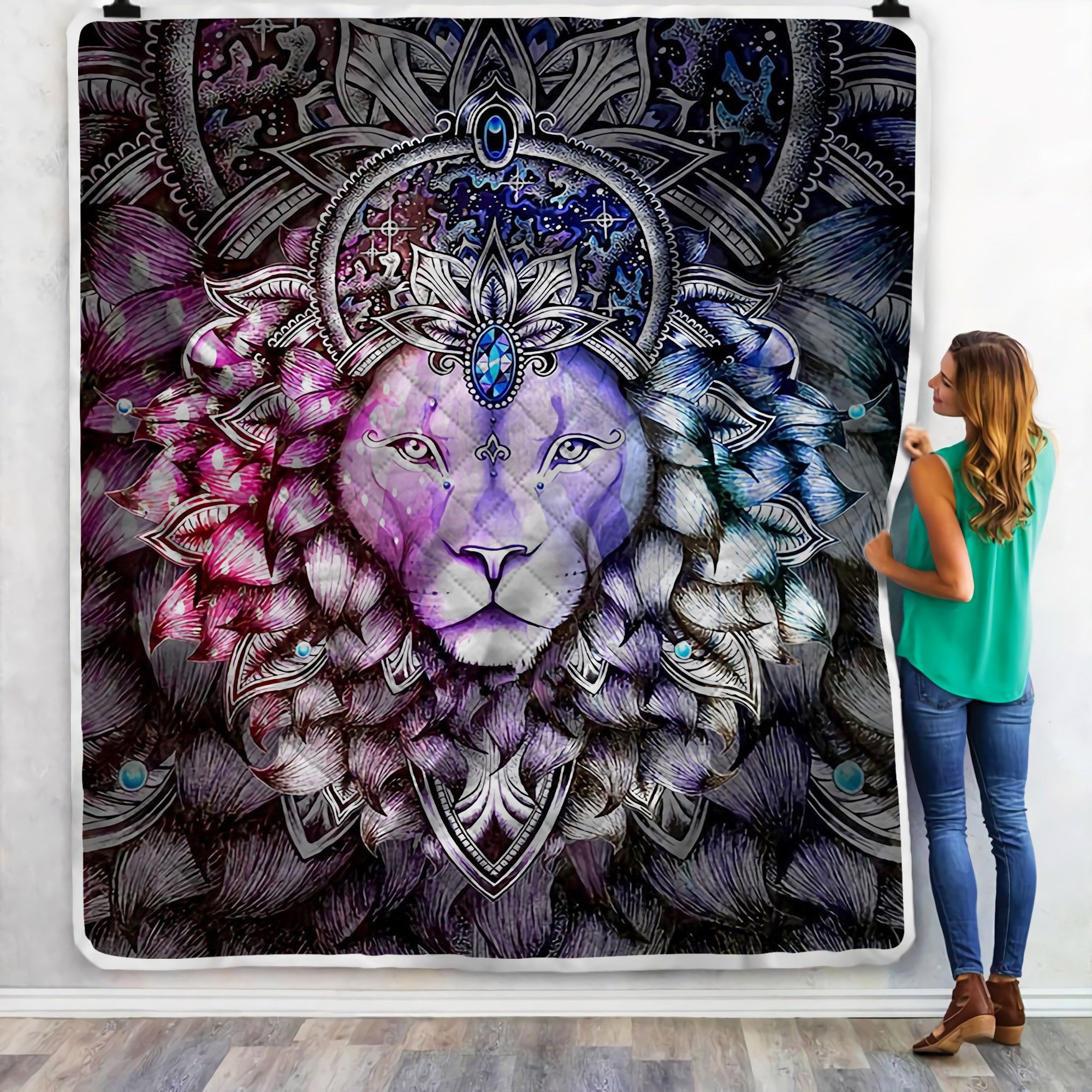 Lion Queen Sherpa Fleece Blanket