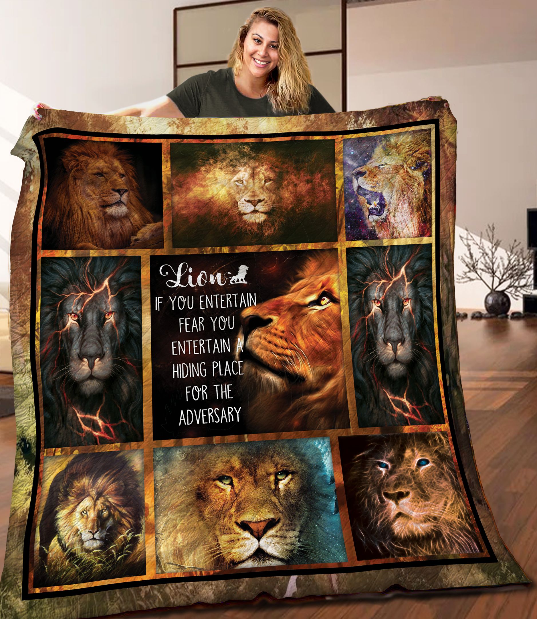 Lion Quilt Blanket HHH200627NA
