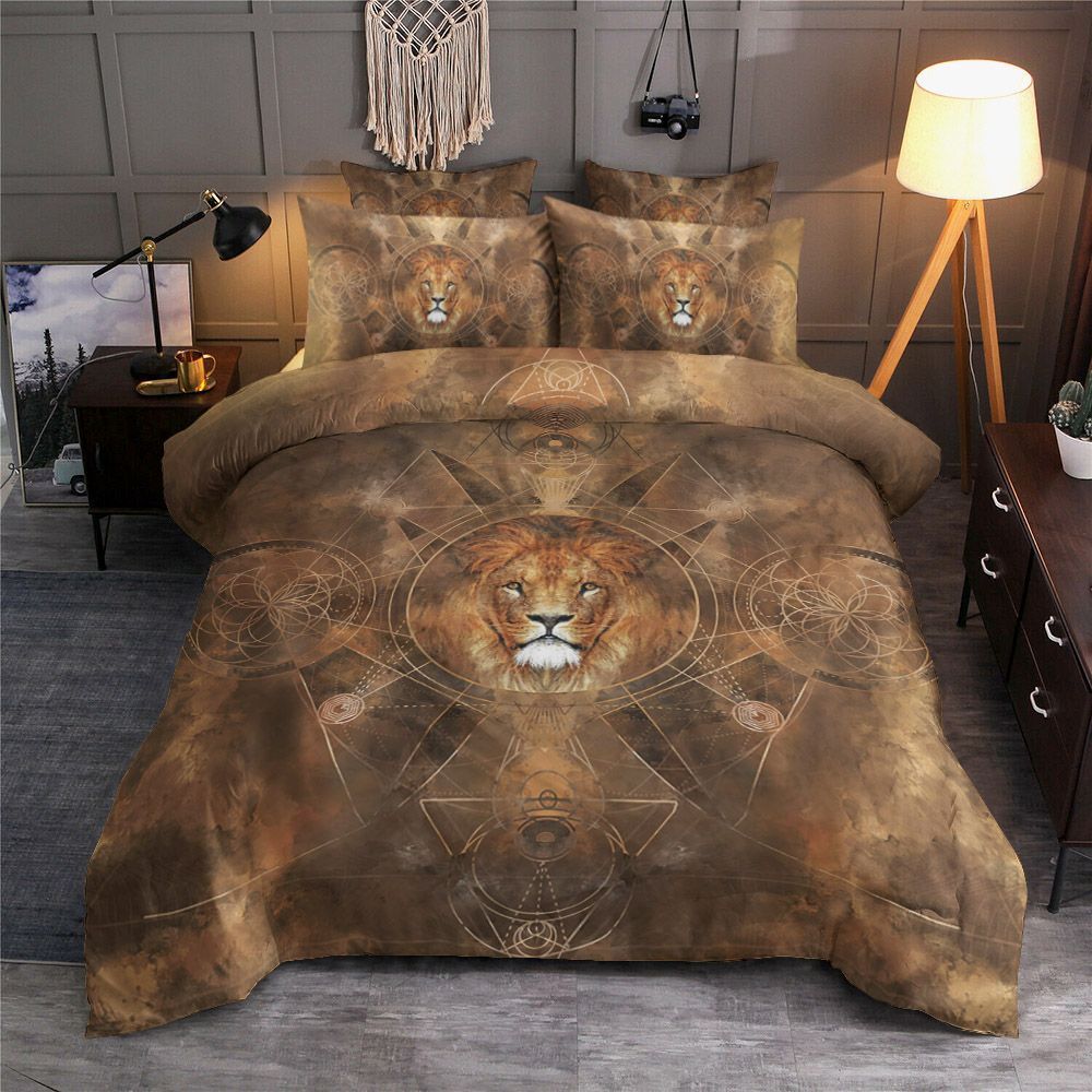 Lion Sacred Geometry Bedding Set