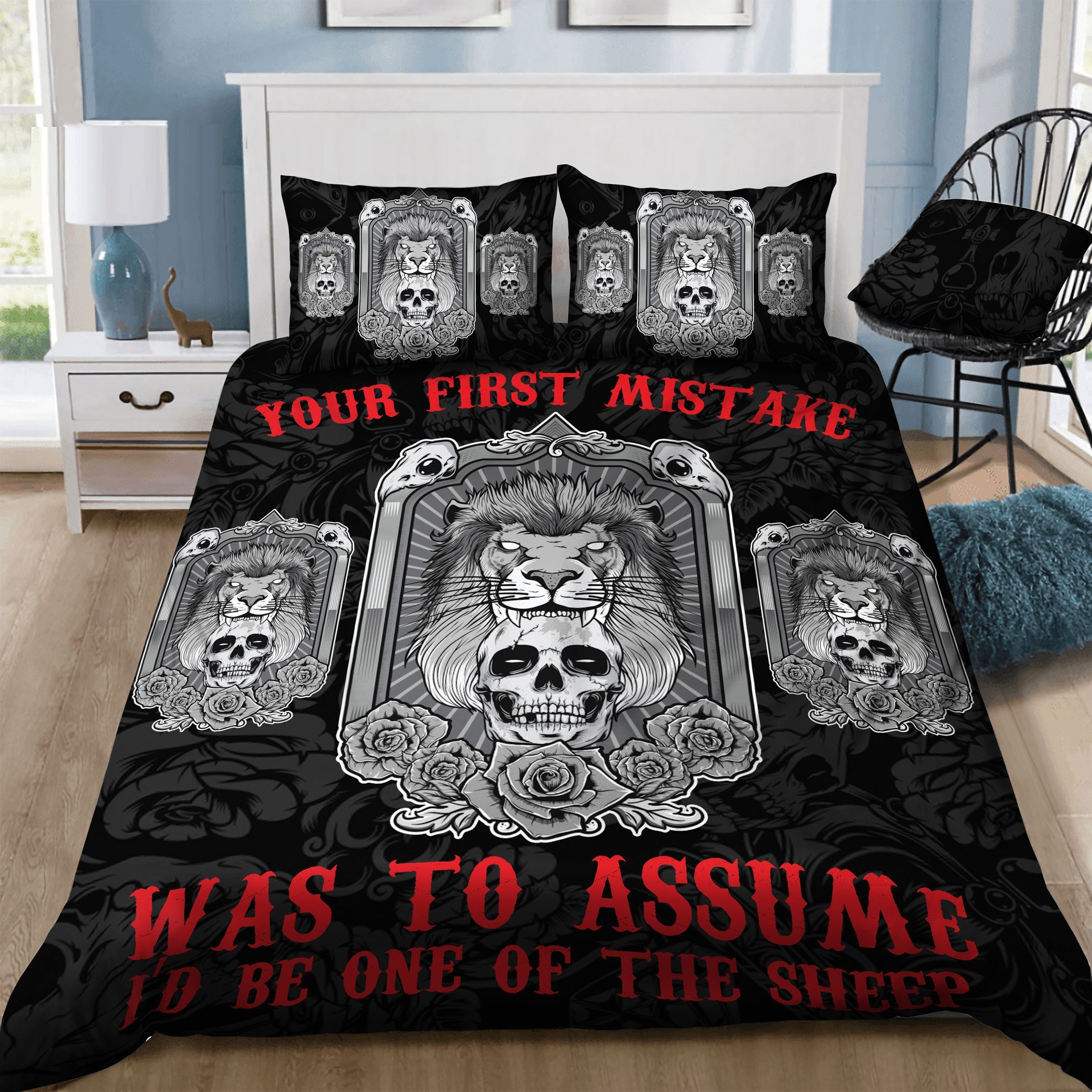 Lion Skull  Bedding Set