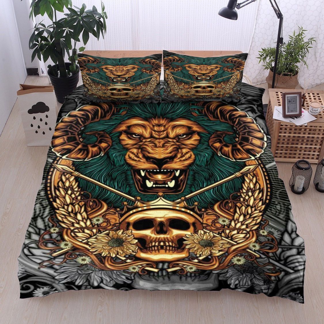 Lion Skull Bedding Set