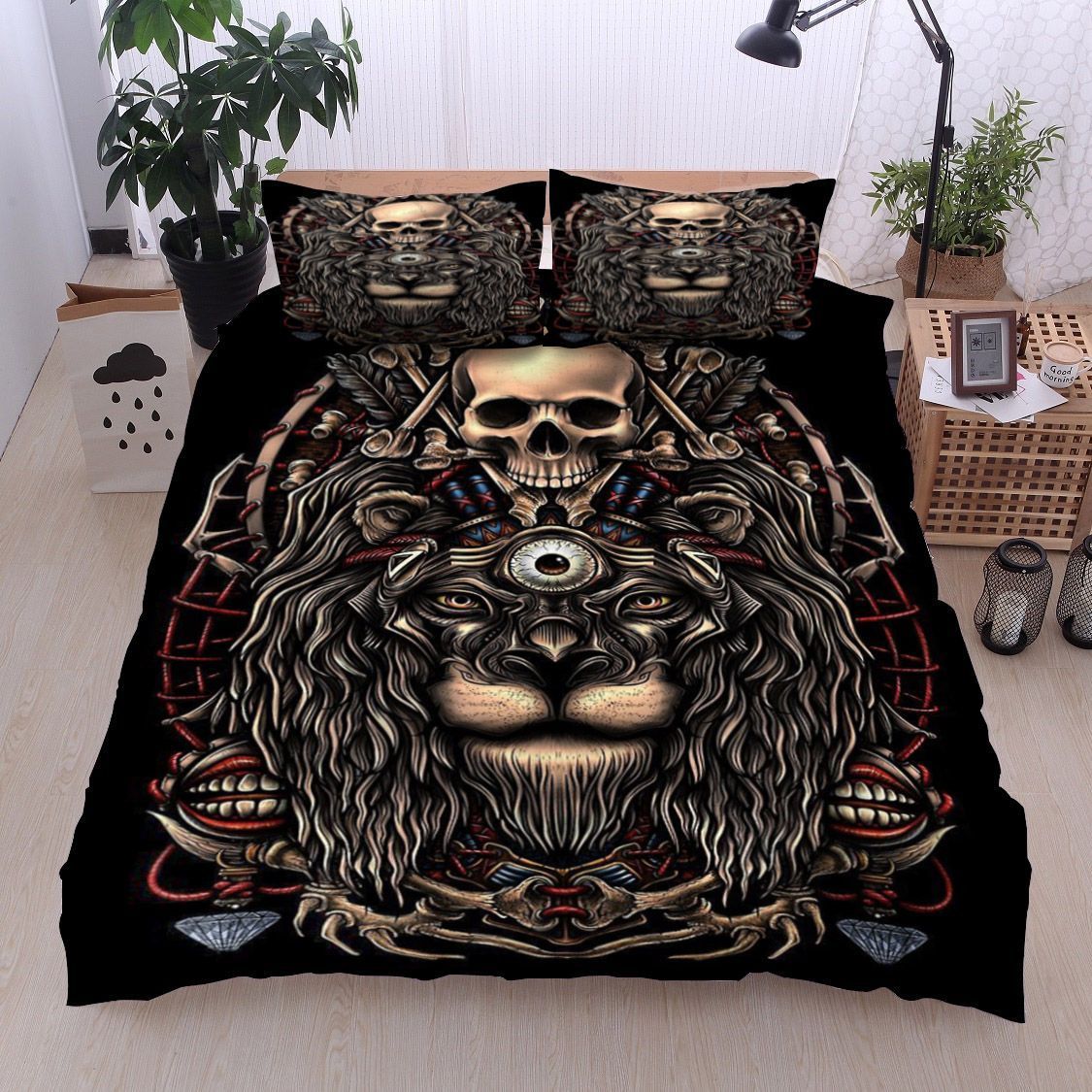 Lion Skull Bedding Set