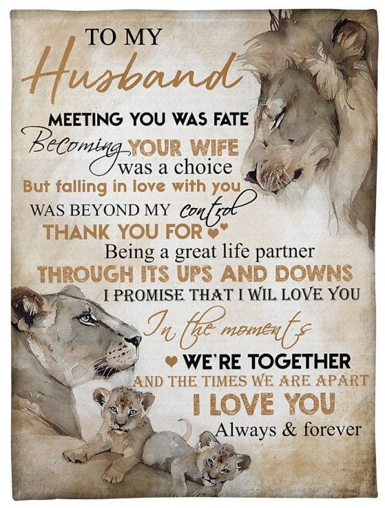 Lion Thank You For Being A Great Life Partner Sherpa Fleece Blanket