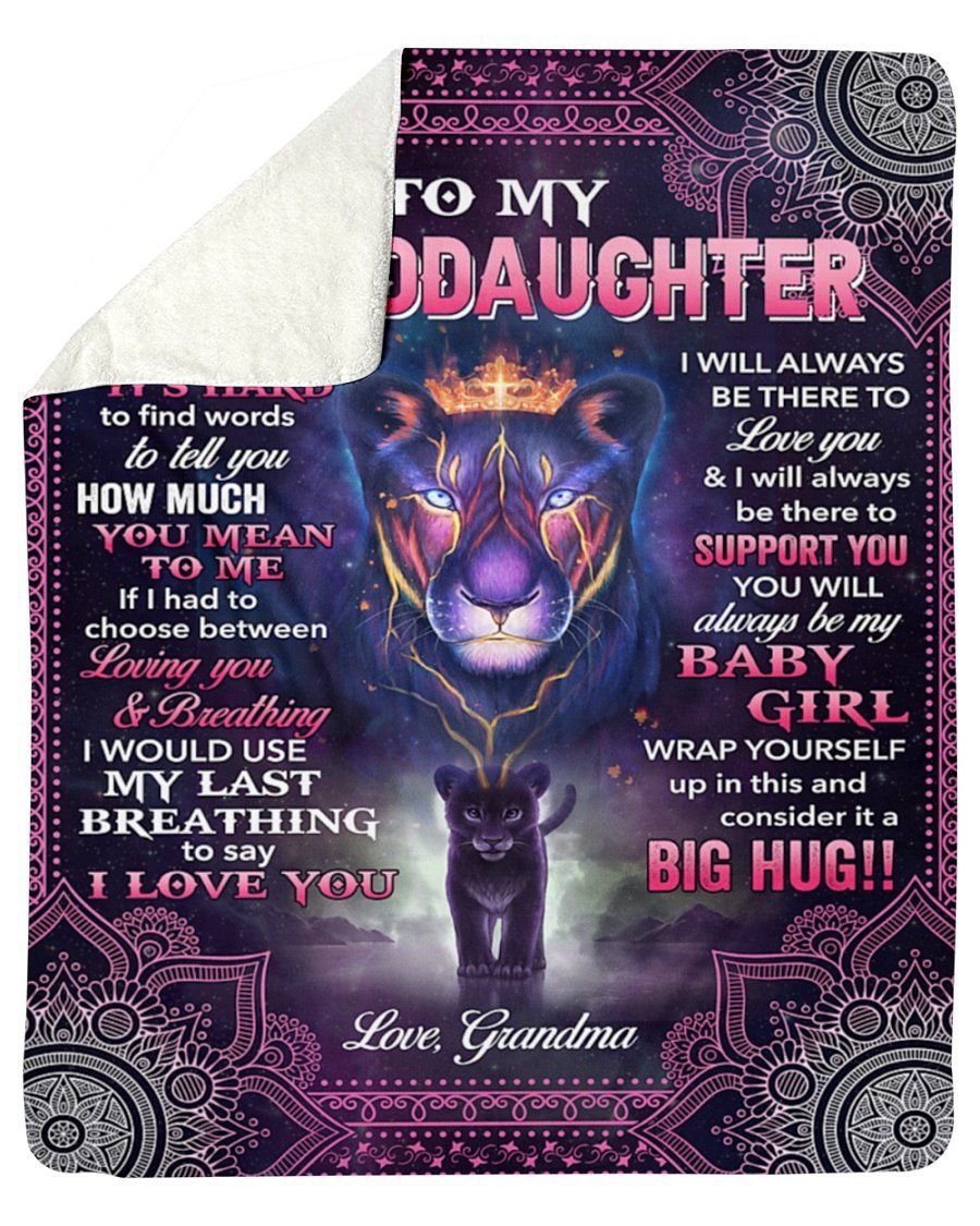 Lion To Granddaughter Sometimes It Hard Fleece Blanket Sherpa Blanket