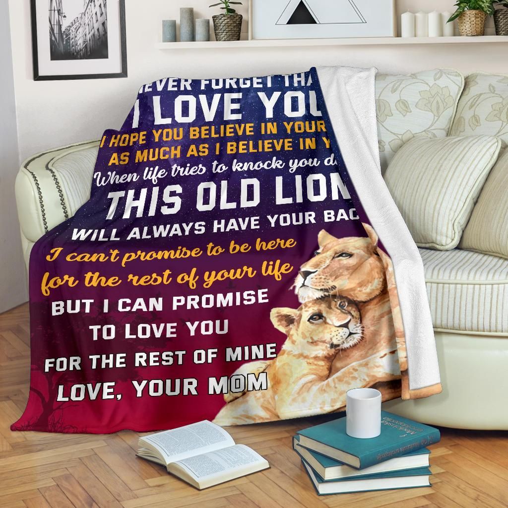 Lion To My Daughter Sherpa Fleece Blanket