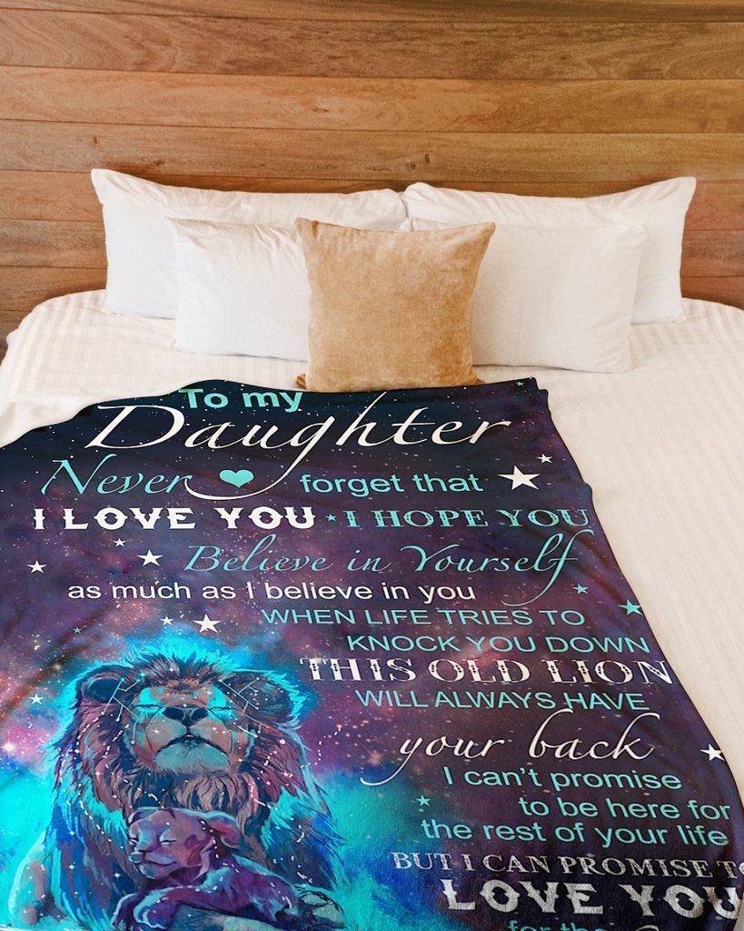 Lion To My Daughter Sherpa Fleece Blanket