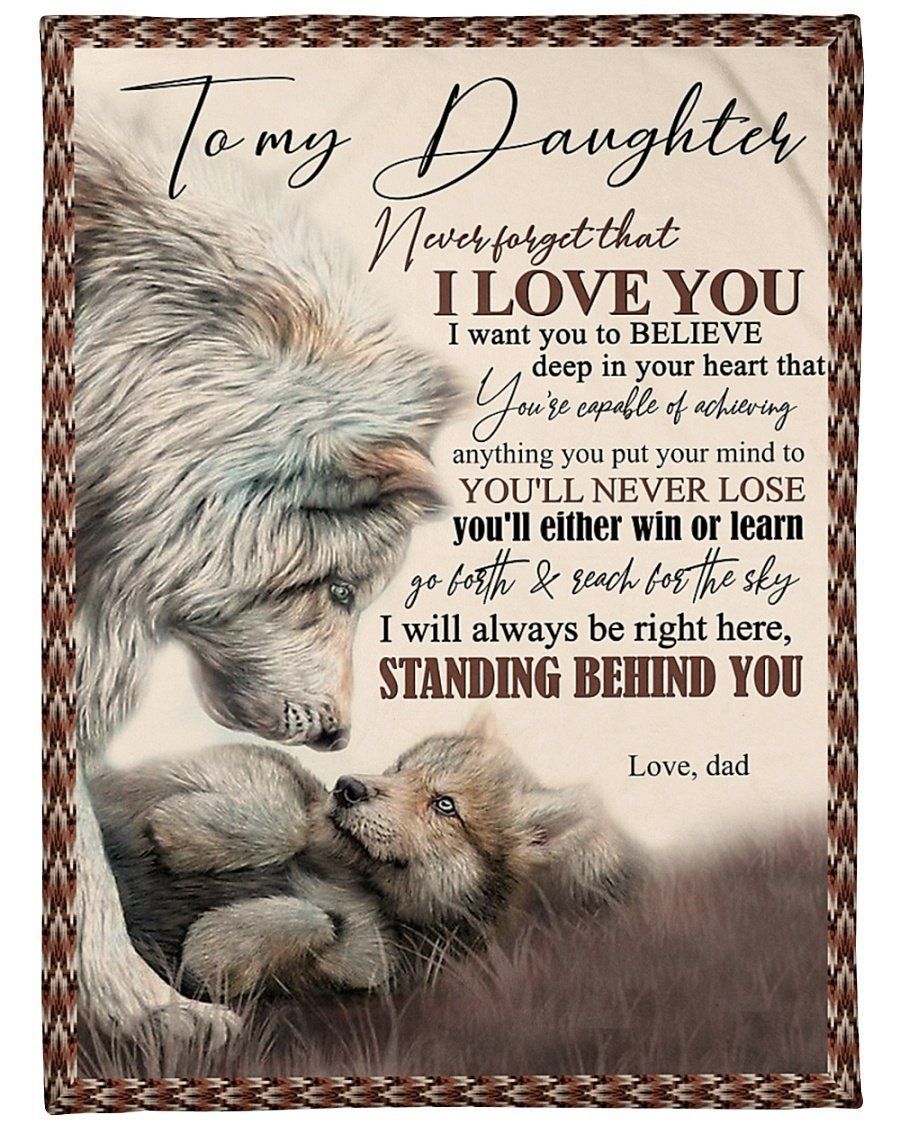 Lion To My Daughter I’ll Always Be Right Here Fleece Blanket