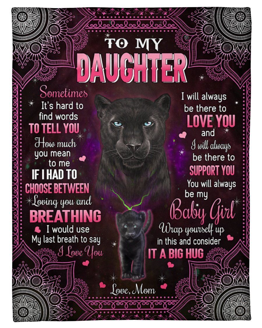 Lion To My Daughter Sometimes It’s Hard Fleece Blanket Fleece Blanket