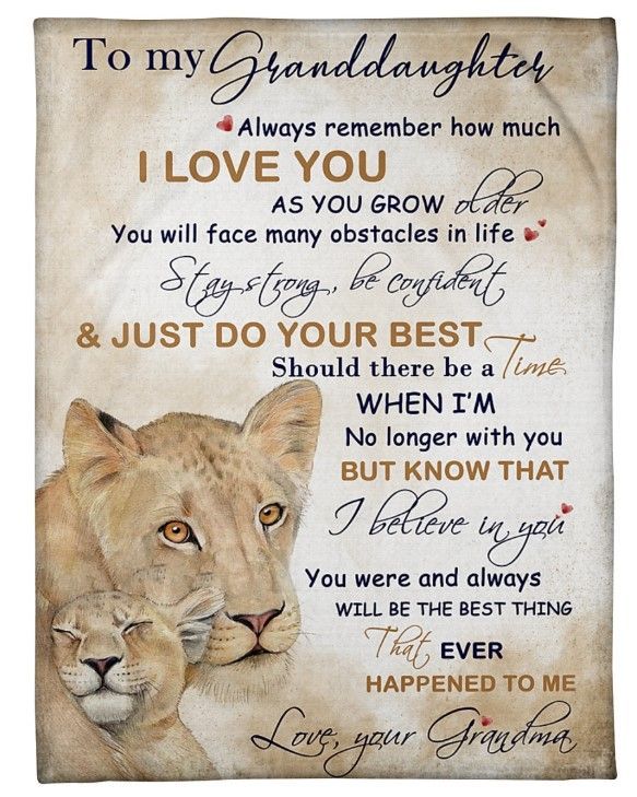 Lion To My Granddaughter I Love You So Much Sherpa Fleece Blanket