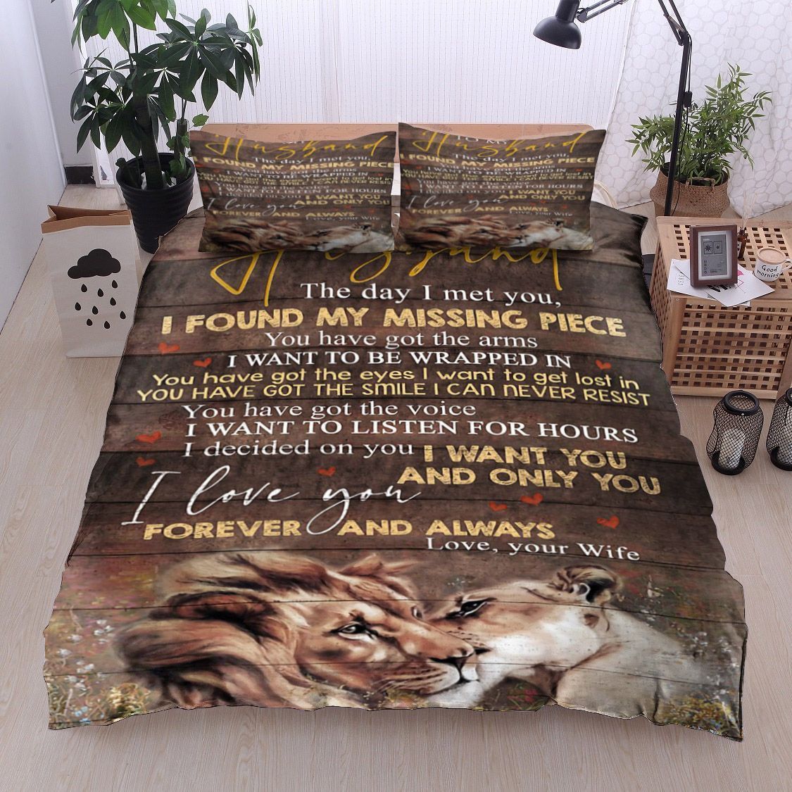 Lion To My Husband Bedding Set