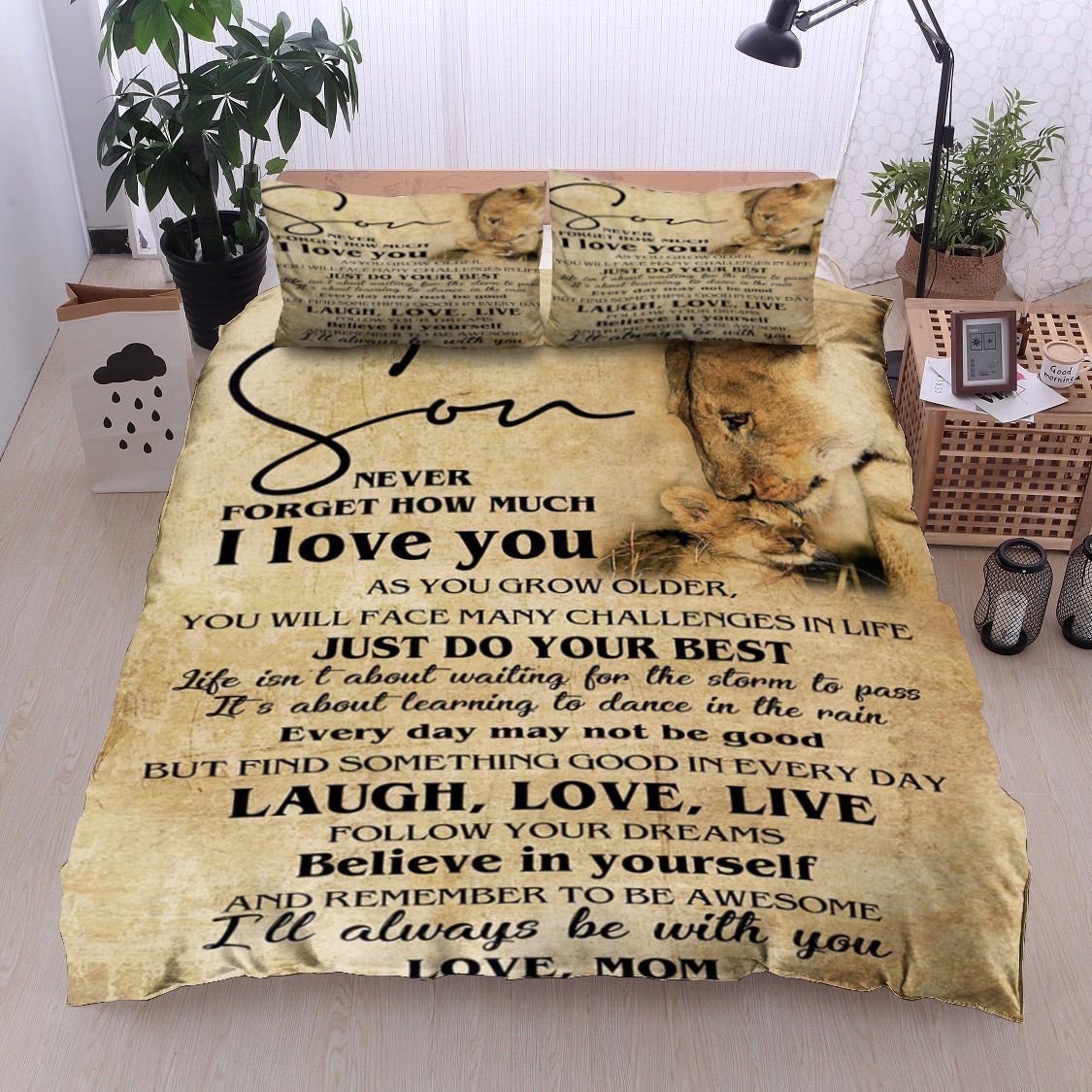 Lion To My Son From Mom Bedding Set