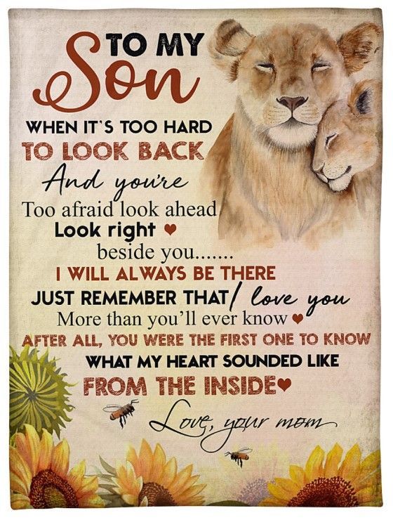 Lion To My Son I Will Always Be There Sherpa Fleece Blanket