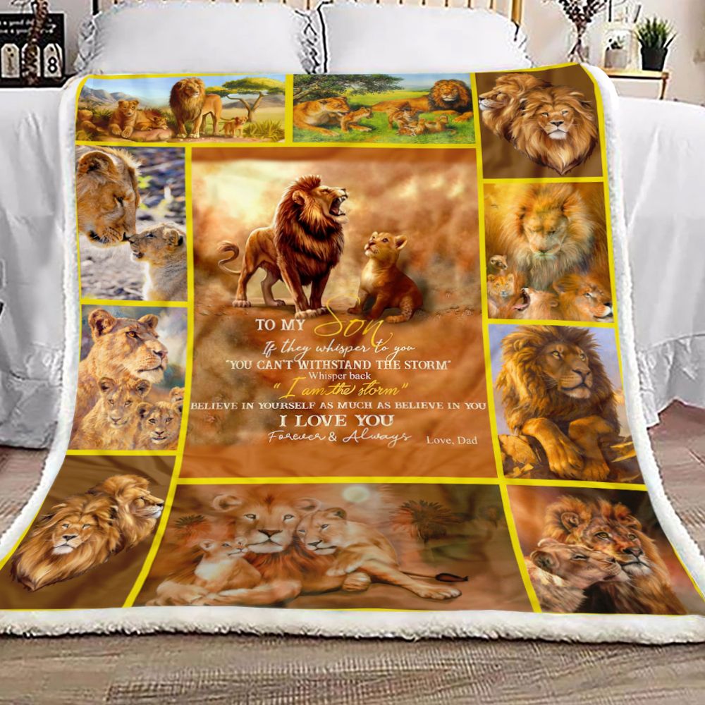 Lion To My Son Fleece Blanket