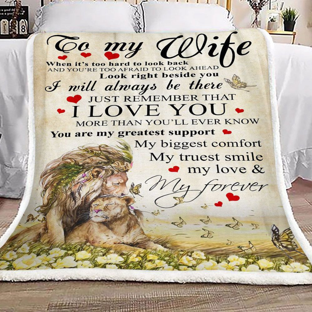 Lion To My Wife Sherpa Fleece Blanket