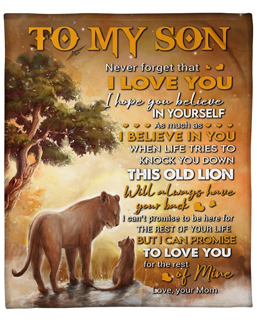 Lion To Son Love You For The Rest Of Mine Fleece Blanket Fleece Blanket