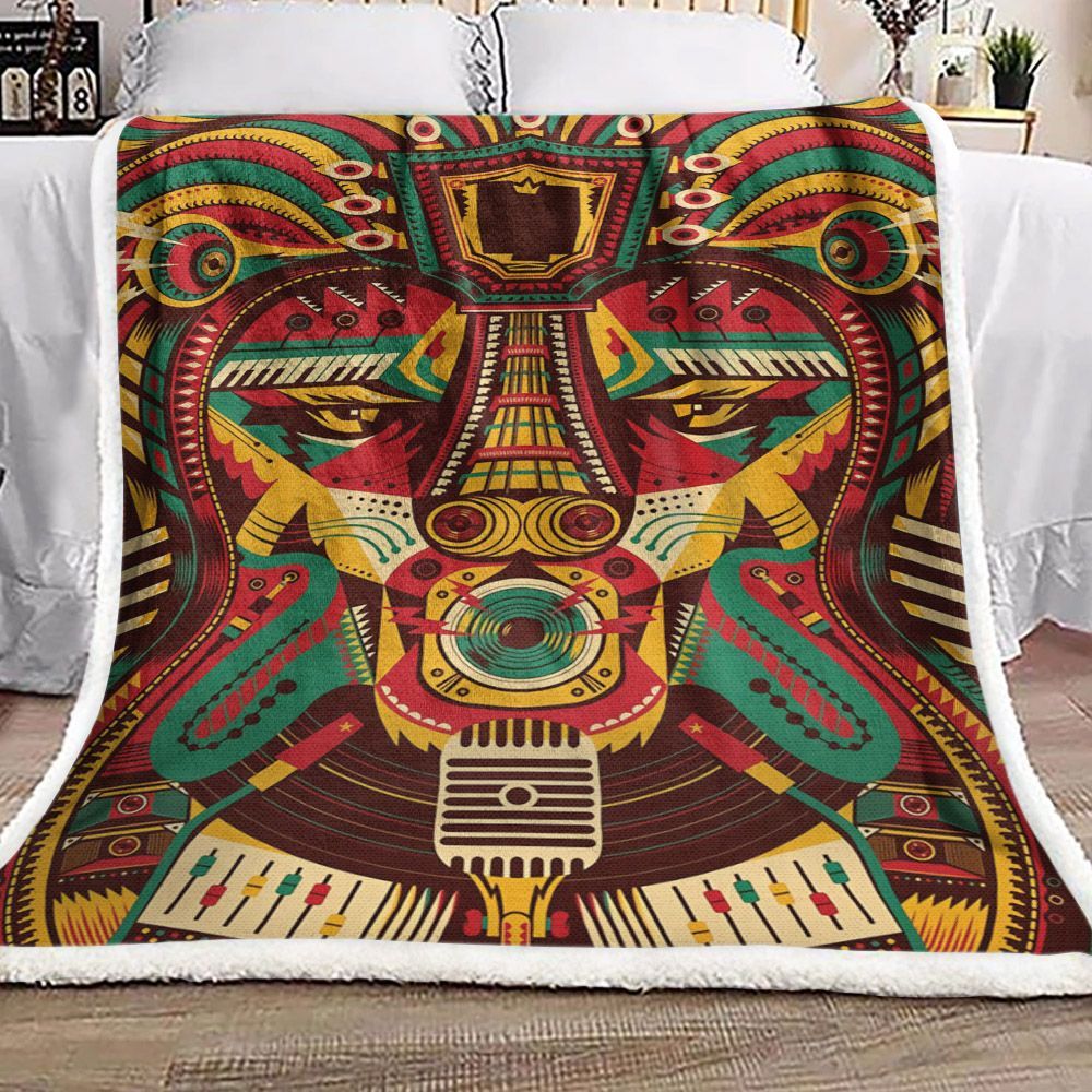 Lion Sherpa Fleece Blanket