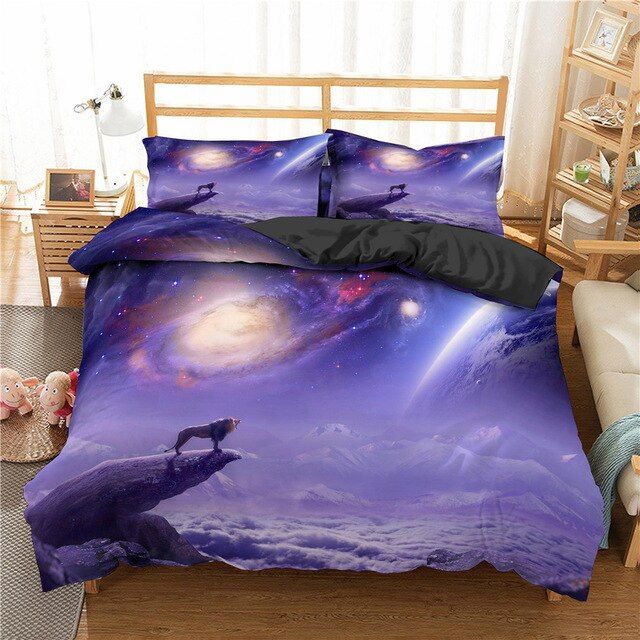 Lion Versus Whole Universal 3D Printed Bedding Set