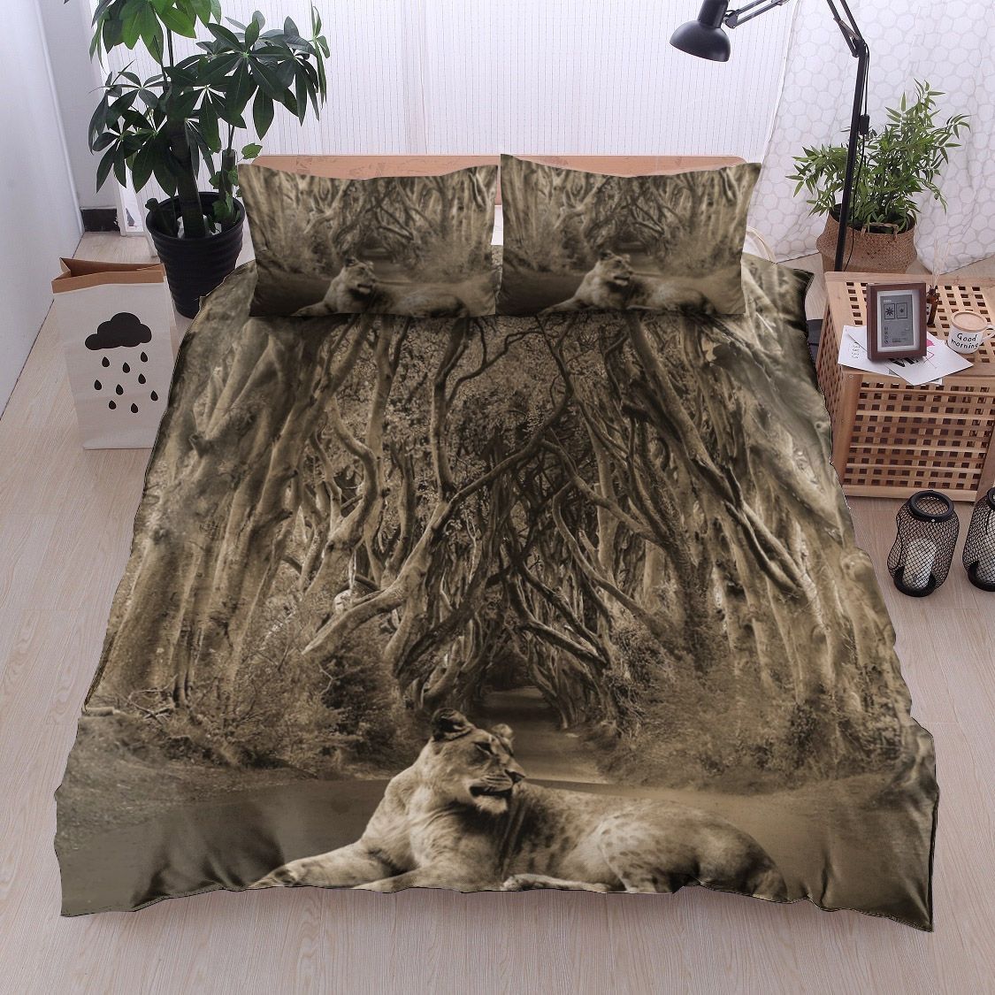 Lion Woodland Bedding Set