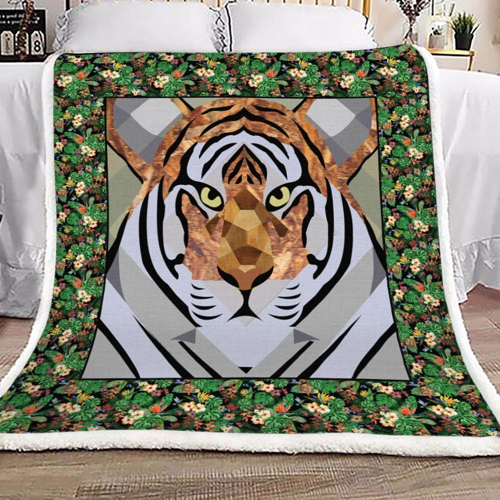Lion Sherpa Fleece Blanket