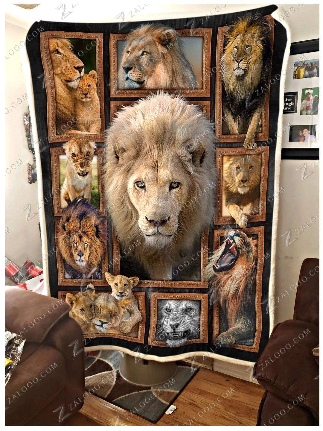 Lions Sherpa Fleece Blanket