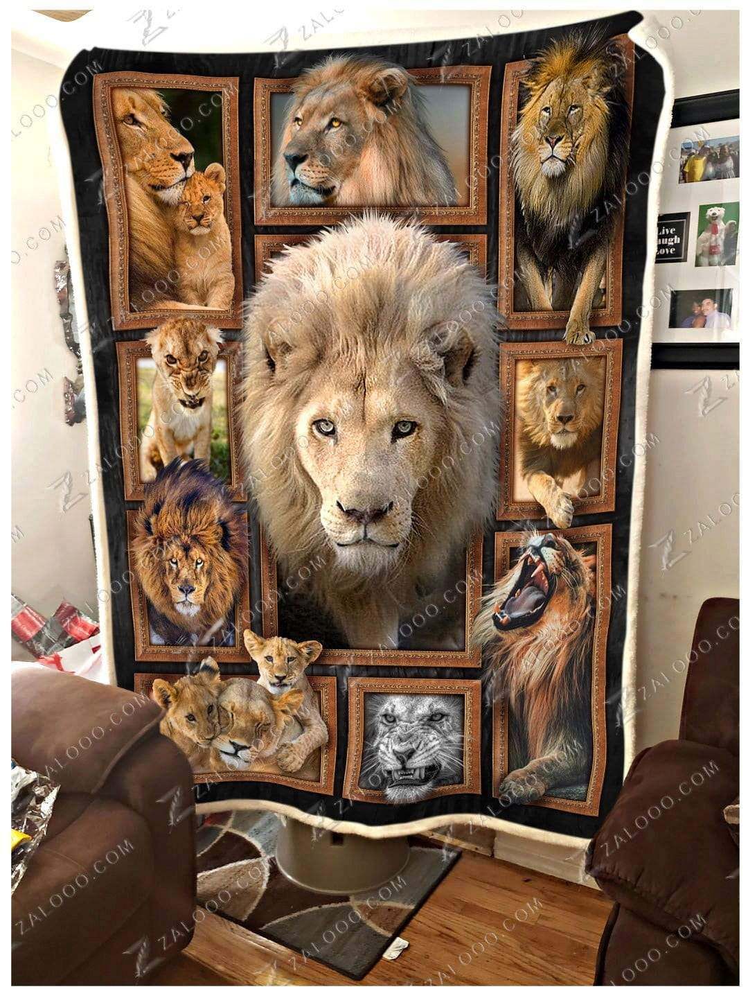 Lions Sherpa Fleece Blanket