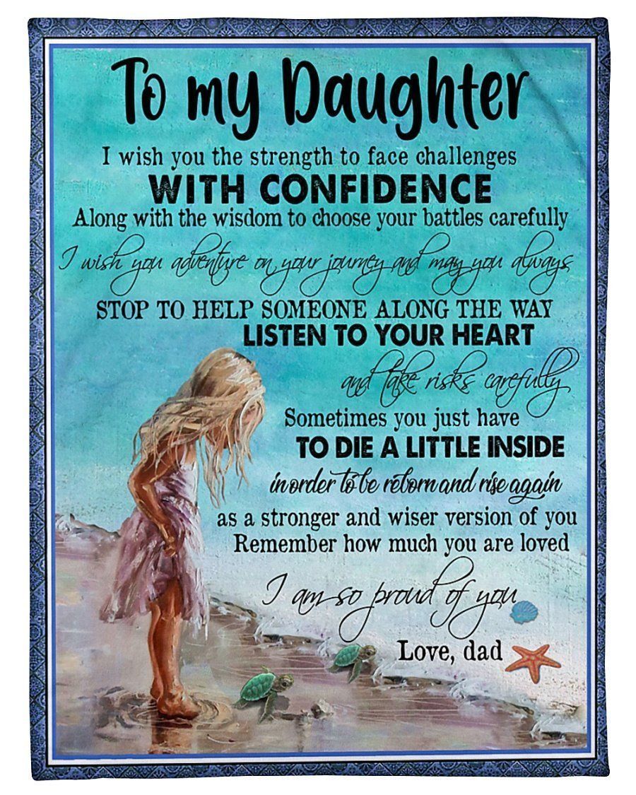 Listen To You Heart Dad Giving Daughter Fleece Blanket