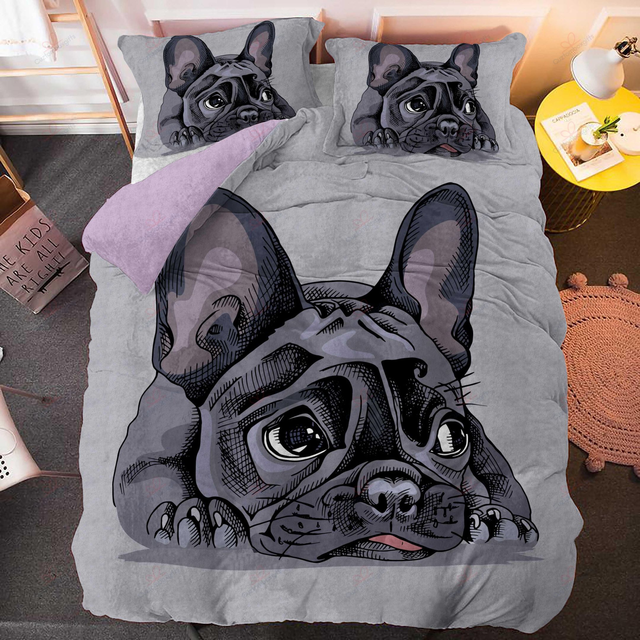 Little Black French Bulldog Bedding Set