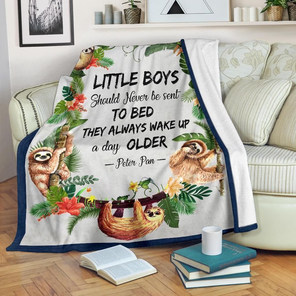 Little Boys Sloth Fleece Blanket Gift For Sloth Lovers
