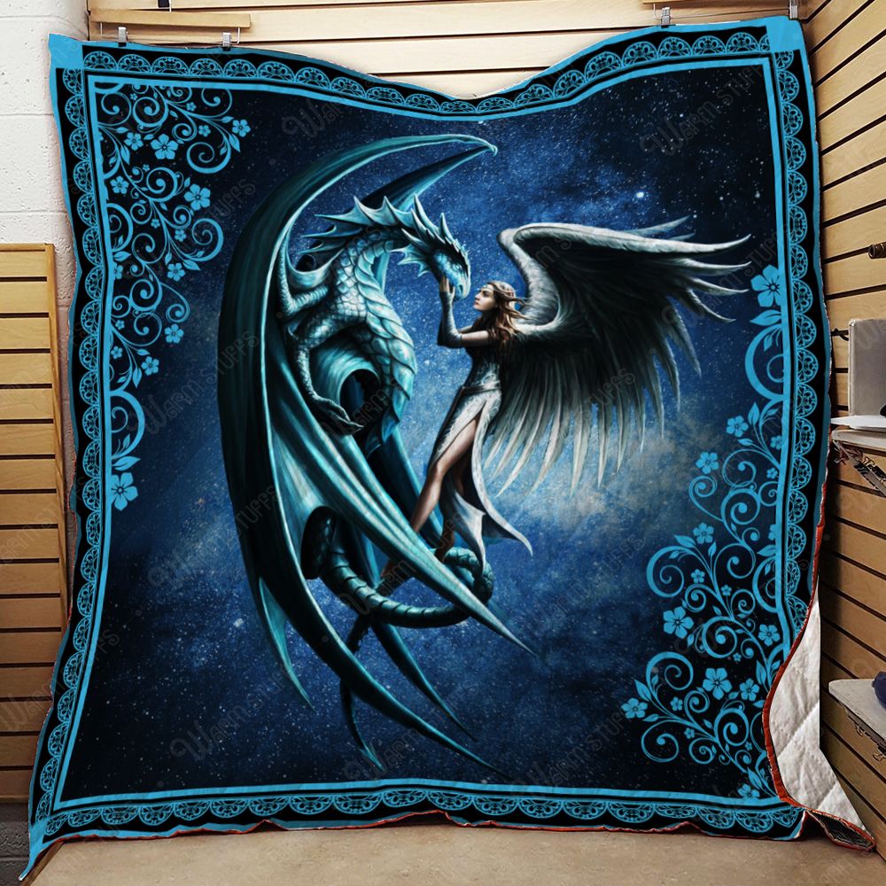 Little Girl And Dragon Quilt Blanket Kp27 Dhc1312161Dd