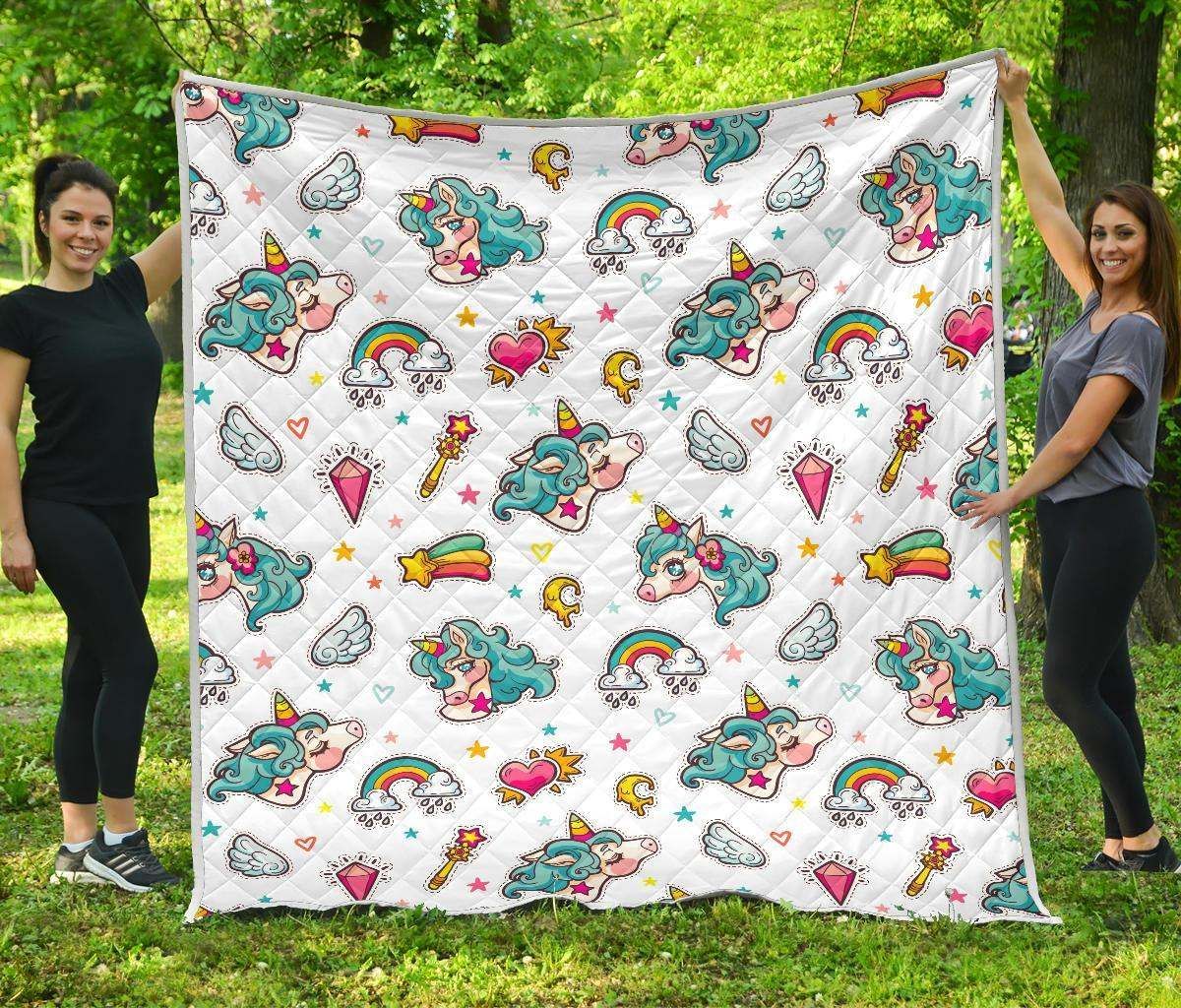 Little Girly Unicorn CL17100365MDQ Quilt Blanket