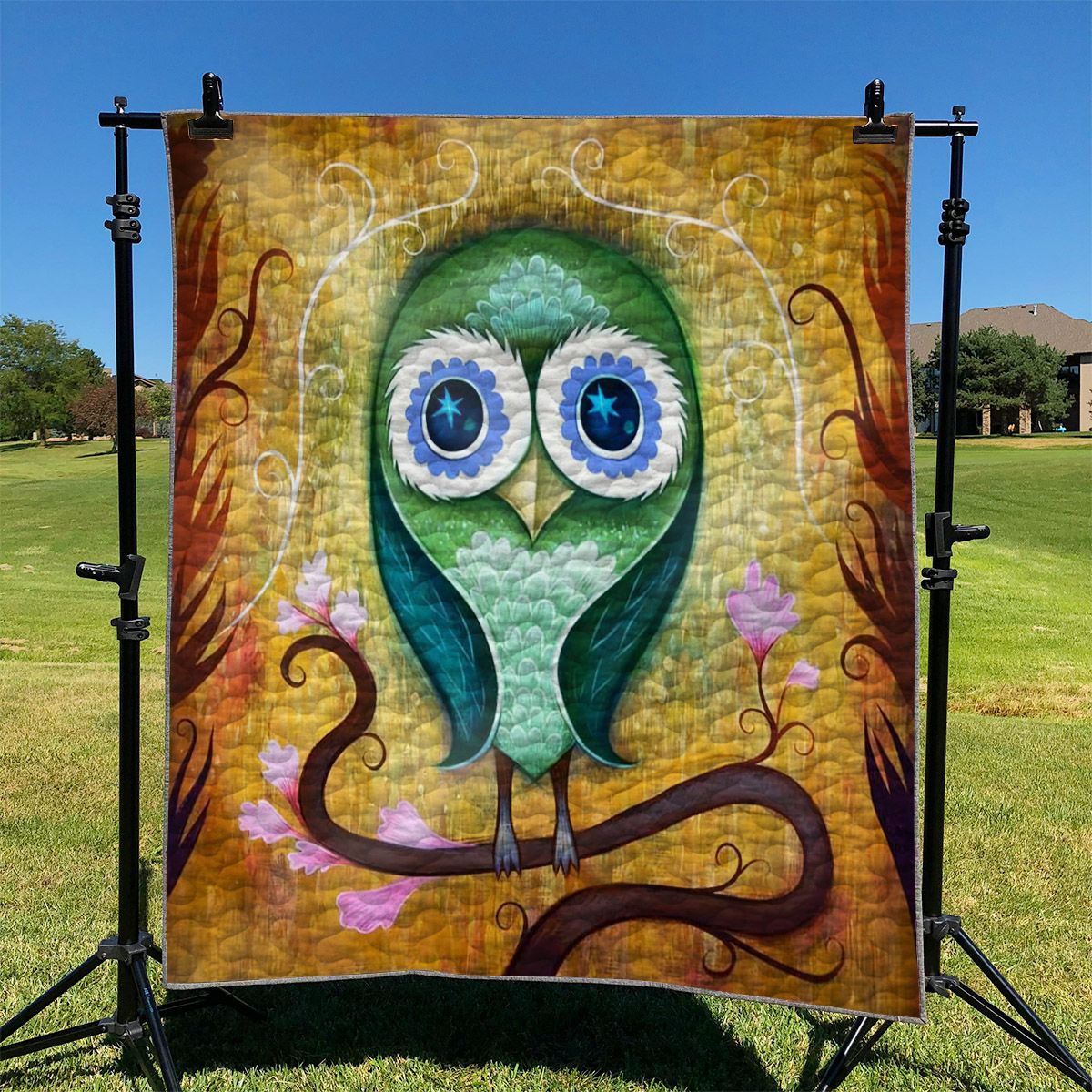 Little Owl Colorful Art NI2410026DT Quilt Blanket