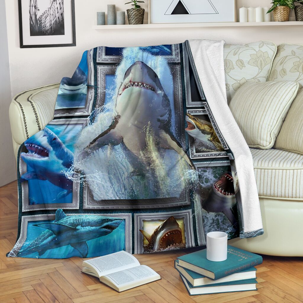 Little Shark 3d Sherpa Fleece Blanket